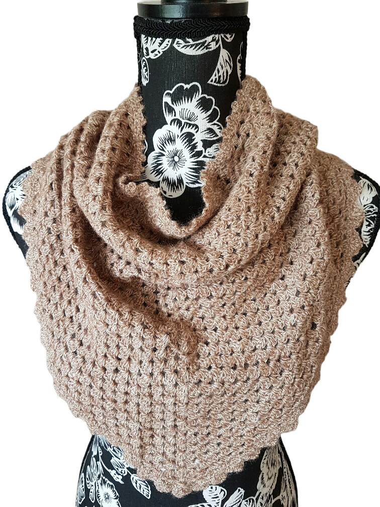 A006 Alpaca Neckerchief Shawl with Tie.