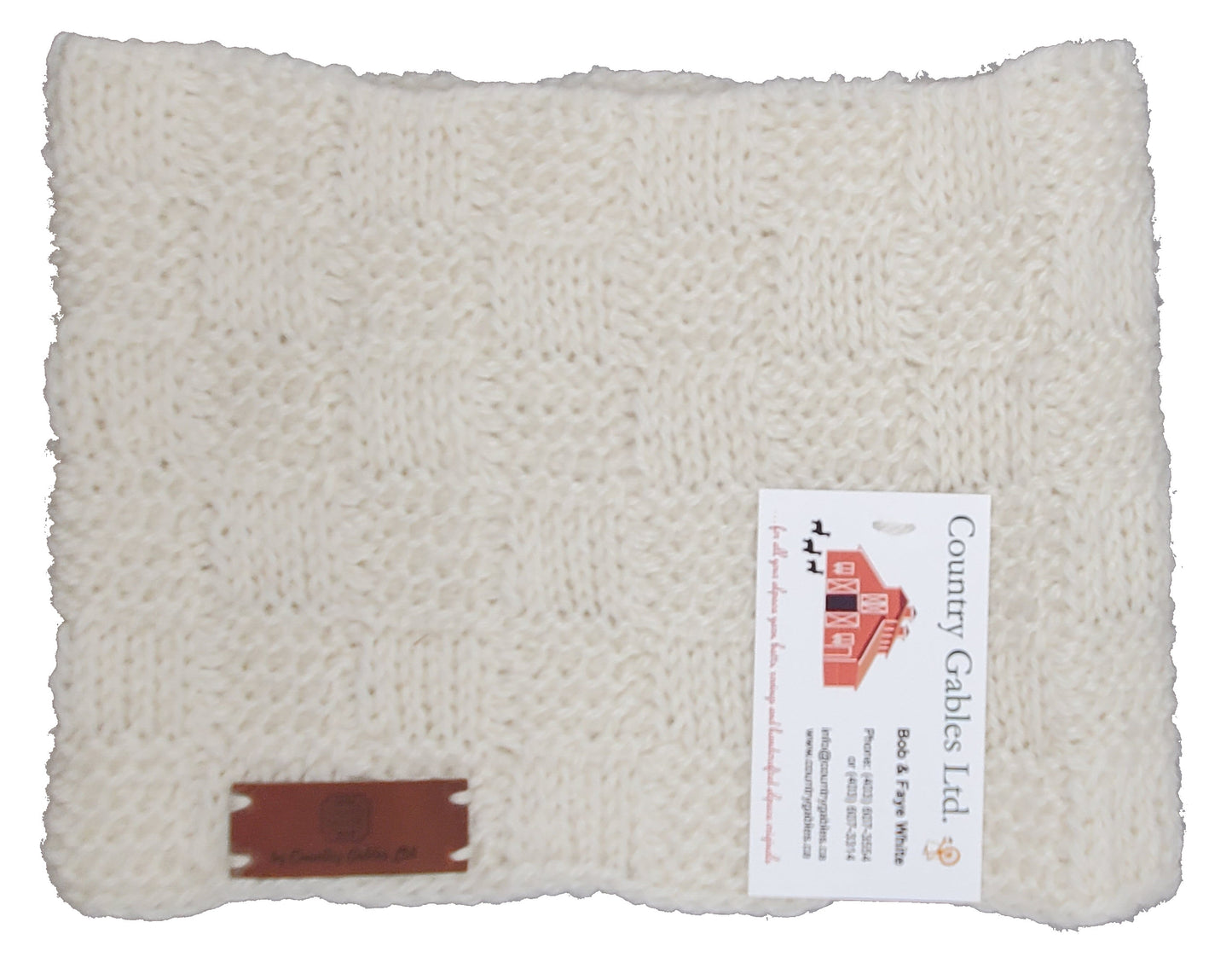 AC15 Alpaca Basketweave Cowl - Natural Cream