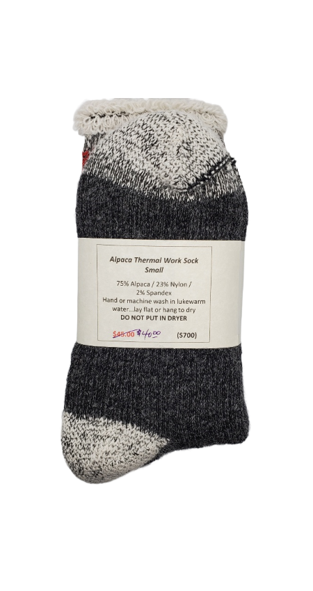 S700 Alpaca Thermal Traditional Sock Ladies Small