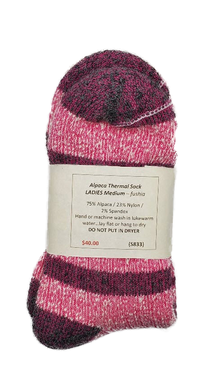 Alpaca-Thermal Sock Fuchsia Ladies Medium Media 1 of 1